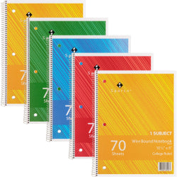 Office Depot Brand Wireless Notebook, 8in x 10-1/2in, Wide Ruled, 80 Sheets, Black