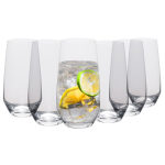 Table 12 Lead-Free Crystal Large Beverage Glasses, 16.5 Oz, Clear, Set Of 6 Glasses