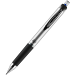 uni-ball RT Retractable Gel Pen, Gel Impact, Bold Point, 1.0 mm, Gray Barrel, Blue Ink