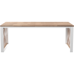 SEI Wallmond Outdoor Cocktail Table, 15inH x 39-1/4inW x 19-3/4inD, Acacia/White