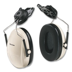 PELTOR Optime 95 Earmuff, 21 dB NRR, White/Black, Cap Attached