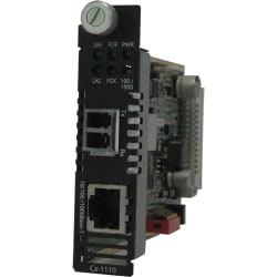 Perle C-1110-M2LC05 - Fiber media converter - GigE - 10Base-T, 1000Base-SX, 100Base-TX, 1000Base-T - RJ-45 / LC multi-mode - up to 1800 ft - 850 nm