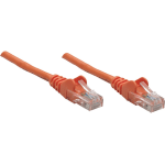 Intellinet - Patch cable - RJ-45 (M) to RJ-45 (M) - 25 ft - UTP - CAT 5e - molded, snagless - orange