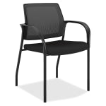 HON Ignition Mesh-Back Multipurpose Stacking Chair, Black