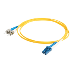 C2G 1m LC-ST 9/125 Duplex Single Mode OS2 Fiber Cable TAA - Yellow - 3ft - Patch cable - TAA Compliant - LC single-mode (M) to ST single-mode (M) - 1 m - fiber optic - duplex - 9 / 125 micron - OS2 - yellow