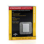 Medline Stratasorb Composite Island Dressings, 4in x 4in, White, Box Of 10