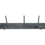 Cisco 881W Wi-Fi 4 IEEE 802.11n  Wireless Integrated Services Router - 2.40 GHz ISM Band - 3 x Antenna - 6.75 MB/s Wireless Speed - 4 x Network Port - 1 x Broadband Port - USB - PoE Ports - Fast Ethernet - Desktop