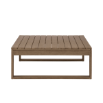 Linon Boleyn Wood Outdoor Furniture Coffee Table, 15inH x 37-2/5inW x 37-2/5inD, Natural