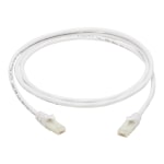 Tripp Lite Safe-IT Cat6a Ethernet Cable Antibacterial Snagless 10G M/M 3ft  - 10 Gbit/s - Gold Plated Contact - CMX - 24 AWG - White