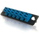 C2G Q-Series Fiber Distribution System 12-STRAND LC DUPLEX ZIRCONIA INSERT SM, BLUE LC - Patch panel adapter - blue