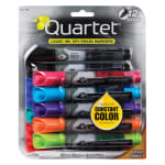 Quartet EnduraGlide Dry-Erase Markers, Chisel-Tip, Assorted Colors, Pack Of 12