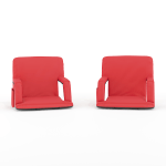 Flash Furniture Stadium Chairs, Red, Pack Of 2 Chairs