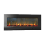 Cambridge Metropolitan CAM56WMEF-2BLK Electric Fireplace - Indoor - Wall Mountable - Black