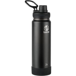 Takeya Actives Spout Reusable Water Bottle, 24 Oz, Onyx