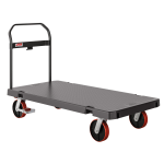 Suncast Commercial Heavy-Duty Resin Platform Truck, 40inH x 30inW x 60inL, Gray