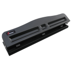 SKILCRAFT Light-Duty 3-Hole Punch, Black (AbilityOne 7520016203828)