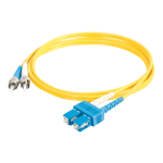 C2G 10m SC-ST 9/125 Duplex Single Mode OS2 Fiber Cable - LSZH - Yellow - 33ft - Patch cable - SC single-mode (M) to ST single-mode (M) - 10 m - fiber optic - duplex - 9 / 125 micron - OS2 - yellow