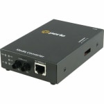 Perle S-110PP-S2ST20-XT - Fiber media converter - 100Mb LAN - 10Base-T, 100Base-TX, 100Base-LX - RJ-45 / ST single-mode - up to 12.4 miles - 1310 nm