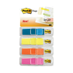 Post-it Notes Flags, 1/2in x 1-7/10in, Assorted Bright Colors, 35 Flags Per Pad, Pack Of 4 Pads