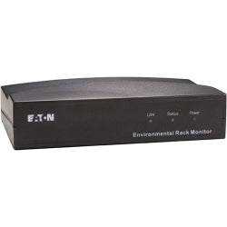 Eaton Environmental Rack Monitor Black 2 Mb Static RAM 2 Mb Flash ROM 2 asynchronous serial ports 10/100 TX RJ-45 jack connector 0 deg.C -40 deg.C operating temp 50/60 Hz Two Asynchronous serial ports 120 Vac 6.0 Watts Maximum 2 pins