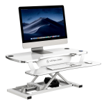 VersaDesk Power Pro Sit-To-Stand Height-Adjustable Electric Desk Riser, 36inW x 24inD, White