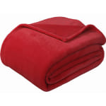 Sedona House Premium Microfiber Velvet Plush Flannel Throw Blanket, 50in x 60in, Red