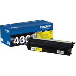 Brother TN-433 High-Yield Yellow Toner Cartridge, TN-433Y