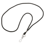 SKILCRAFT Lanyard With J-Hook, 36in, Black, Pack Of 12 (AbilityOne 8455-01-645-2730)