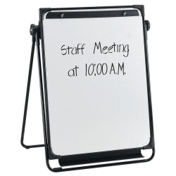 SKILCRAFT Flipchart Easel With Non-Magnetic Dry-Erase Whiteboard, 29in x 38in, Wood Frame With Pine Finish (AbilityOne 7520 01 424 4867)