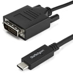 StarTech.com 3.3 ft / 1 m USB-C to DVI Cable - USB Type-C Video Adapter Cable - 1920 x 1200 - Black - 3.3 ft. / 1 m USB C to DVI cable and adapter in one - 1920 x 1200 DVI cable