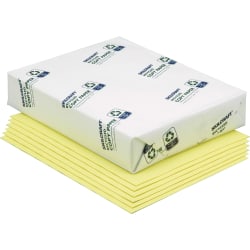 SKILCRAFT Color Xerographic Copy Paper, Yellow, Letter (8.5in x 11in), 5000 Sheets Per Case, 20 Lb, 84 Brightness (AbilityOne 7530-01-147-6811), Case Of 10 Reams