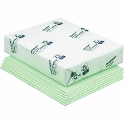 SKILCRAFT Color Xerographic Copy Paper, Green, Letter (8.5in x 11in), 5000 Sheets Per Case, 20 Lb, 84 Brightness (AbilityOne 7530-01-147-6812), Case Of 10 Reams