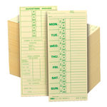 TOPS Time Cards (Replaces Original Card 331-10), Named Days, 2-Sided, 8 1/2in x 3 1/2in, Box Of 500