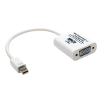 Tripp Lite 6in Mini DisplayPort to VGA Adapter Active Converter mDP to VGA M/F DPort 1.2 6in - Display adapter - Mini DisplayPort (M) to HD-15 (VGA) (F) - 5.9 in - active - white