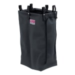 Suncast Commercial Divided Housekeeping Bag, 29-15/16inH x 15-1/4inW x 12-1/16inD, Black