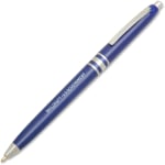 SKILCRAFT AbilityOne Retractable Ballpoint Pens, Fine Point, Blue Barrel, Blue Ink, Box Of 12 Pens