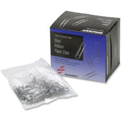 SKILCRAFT Paper Clips, Box Of 1000, 90% Recycled, Silver (AbilityOne 7510-00-161 4292)