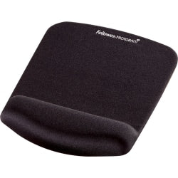 Fellowes PlushTouch Mouse Pad With Wrist Rest, Black