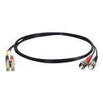 C2G 5m LC-ST 62.5/125 OM1 Duplex Multimode PVC Fiber Optic Cable - Black - Patch cable - LC multi-mode (M) to ST multi-mode (M) - 5 m - fiber optic - duplex - 62.5 / 125 micron - OM1 - black