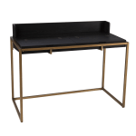 SEI Furniture Caldlin 46inW Flip-Top Writing Desk With Storage, Black/Gold