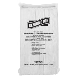 Georgia-Pacific BevNap 1-Ply Beverage Napkins, 9 1/2in x 9 1/2in, White, 500 Napkins Per Pack, Carton Of 4000