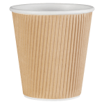 Genuine Joe Ripple Hot Cups, 10 Oz, Brown, Pack Of 500