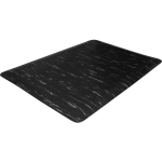 Genuine Joe Marble Top Anti-fatigue Mats - Office, Airport, Bank, Copier, Teller Station, Service Counter, Assembly Line, Industry - 24in Width x 36in Depth x 0.500in Thickness - High Density Foam (HDF) - Black Marble - 1Each