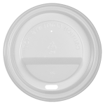 Genuine Joe Ripple Hot Cup Protective Lids, 10 - 16 Oz, White, Pack Of 50