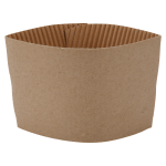 Genuine Joe Corrugated Hot Cup Sleeves, Brown, Carton Of 1,000