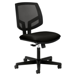 Office Star Space Seating Bonded Leather Mid-Back Chair, Black