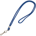 Partners Brand Standard Lanyards, With Hook, 36in, Blue, Case Of 24