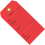 Partners Brand Consecutively Numbered Repair Tags, 4 3/4in x 2 3/8in, 100% Recycled, Red, Case Of 1,000