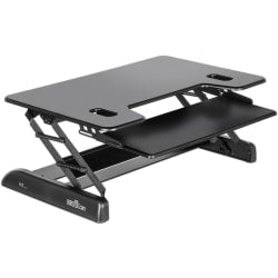 Ergo Desktop Hybrid Kangaroo MDF Desk Riser, 28inW x 24inD, Putty