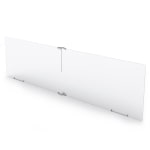 MARVEL 1-Panel Modular Divider Sneeze Guard, 24in x 47in, Silver/Clear